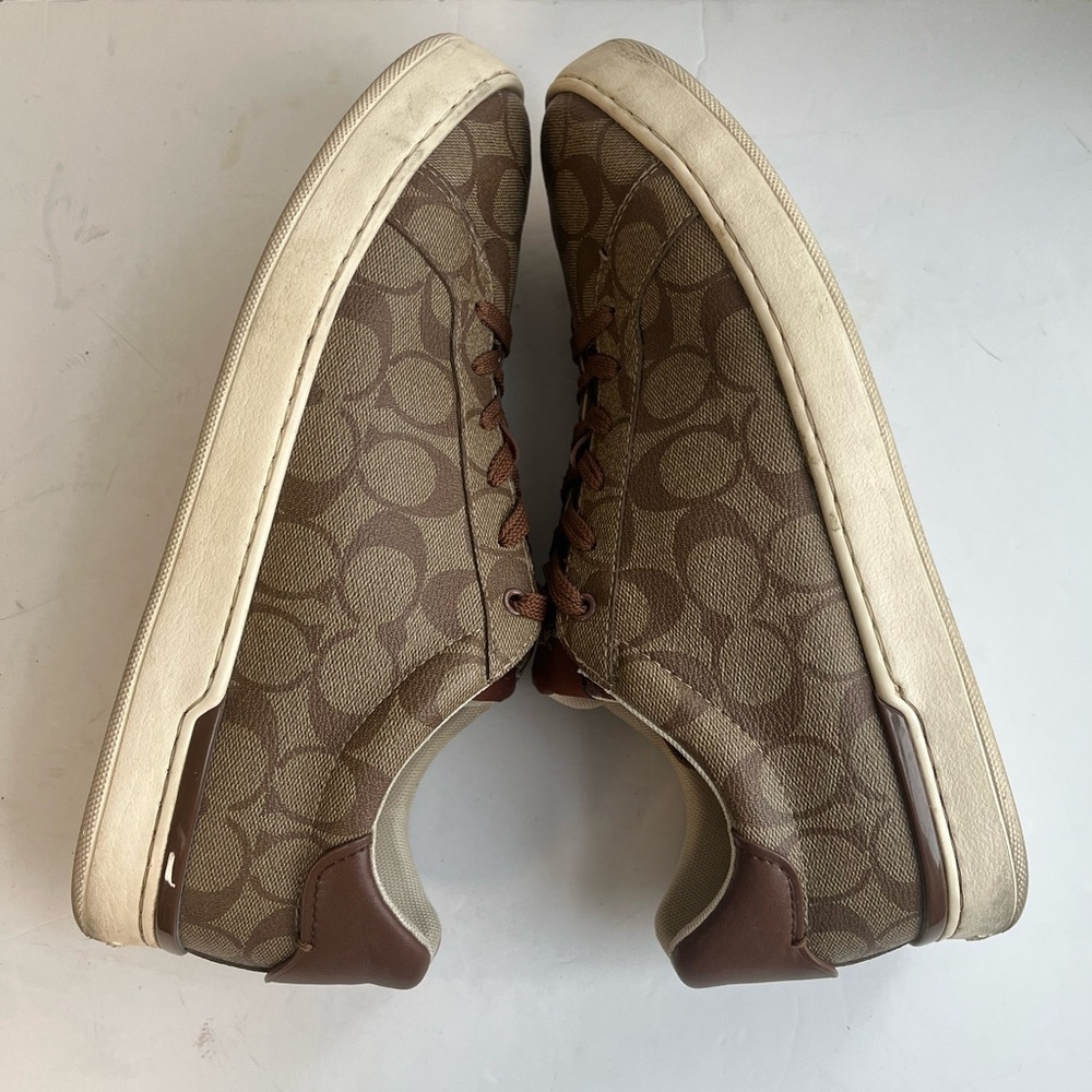 Coach Men's Signature Monogram Sneakers Size 10.5D - Picture 6 of 10